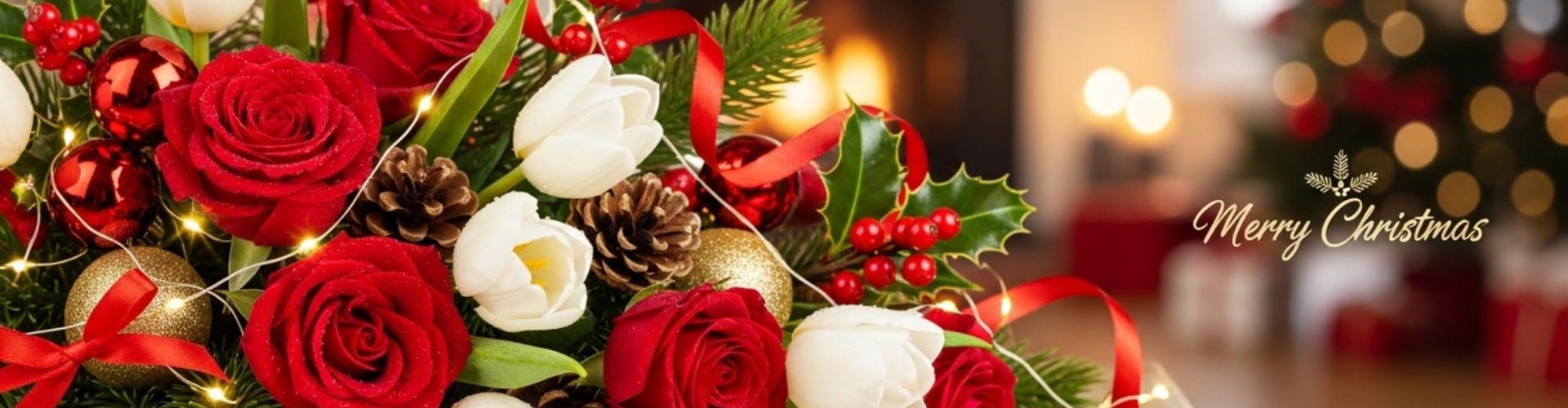 Regala flores en navidad