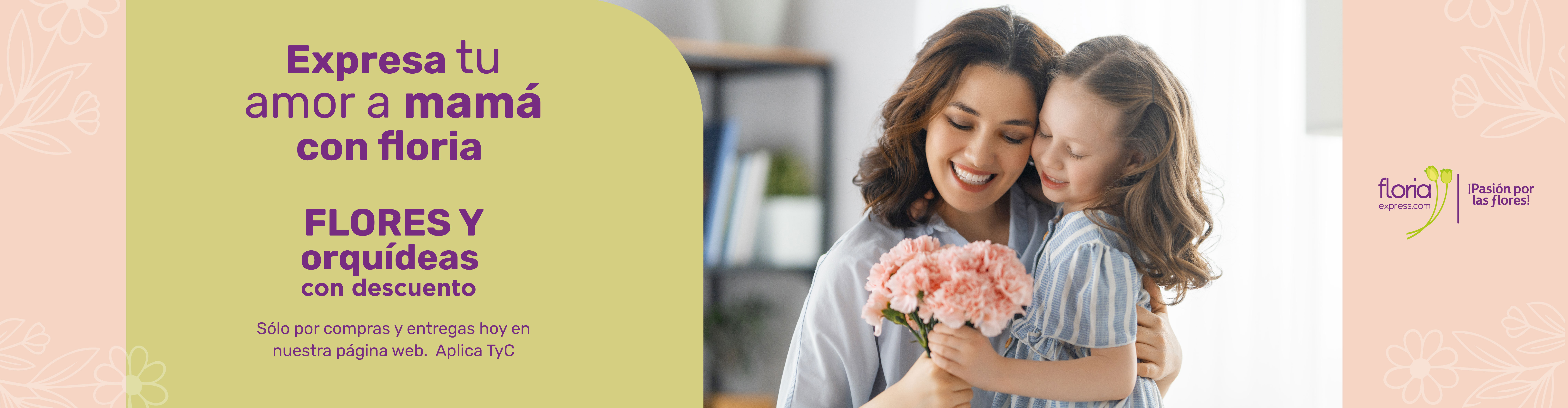 Regala flores y rosas en el dia de la madre